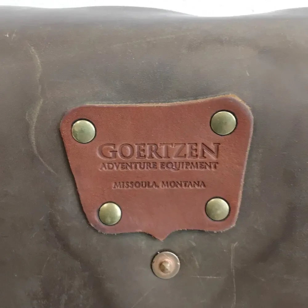 Goertzen Adventure Equipment Leather Field Bag Brown Montana Handmade #J5743